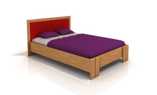 Dřevěná postel Toril 3 s čalouněným čelem