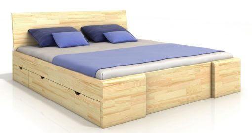 Manželská postel Visa 6 z borovicového masivu
